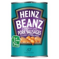 Heinz Baked Beans and Pork Sausages