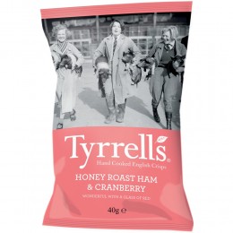 Tyrrells Honey Roast Ham & Cranberry Crisps