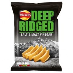 Walkers Deep Ridged Salt & Malt Vinegar Crisps
